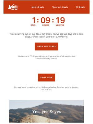 REI - 4th of July Deals end soon!!
