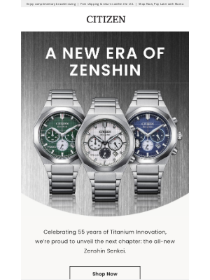 Citizen Watch Company - The Zenshin Senkei in Super Titanium™ has arrived