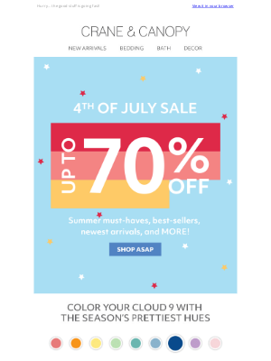 Crane & Canopy - NEW pretty things for summer! (plus, up to 70% OFF!)
