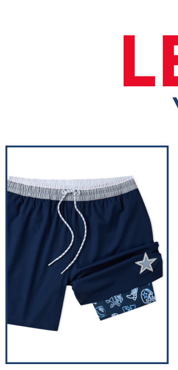 NFL Lined Classic Swim Trunk: The Cowboys 5.5"