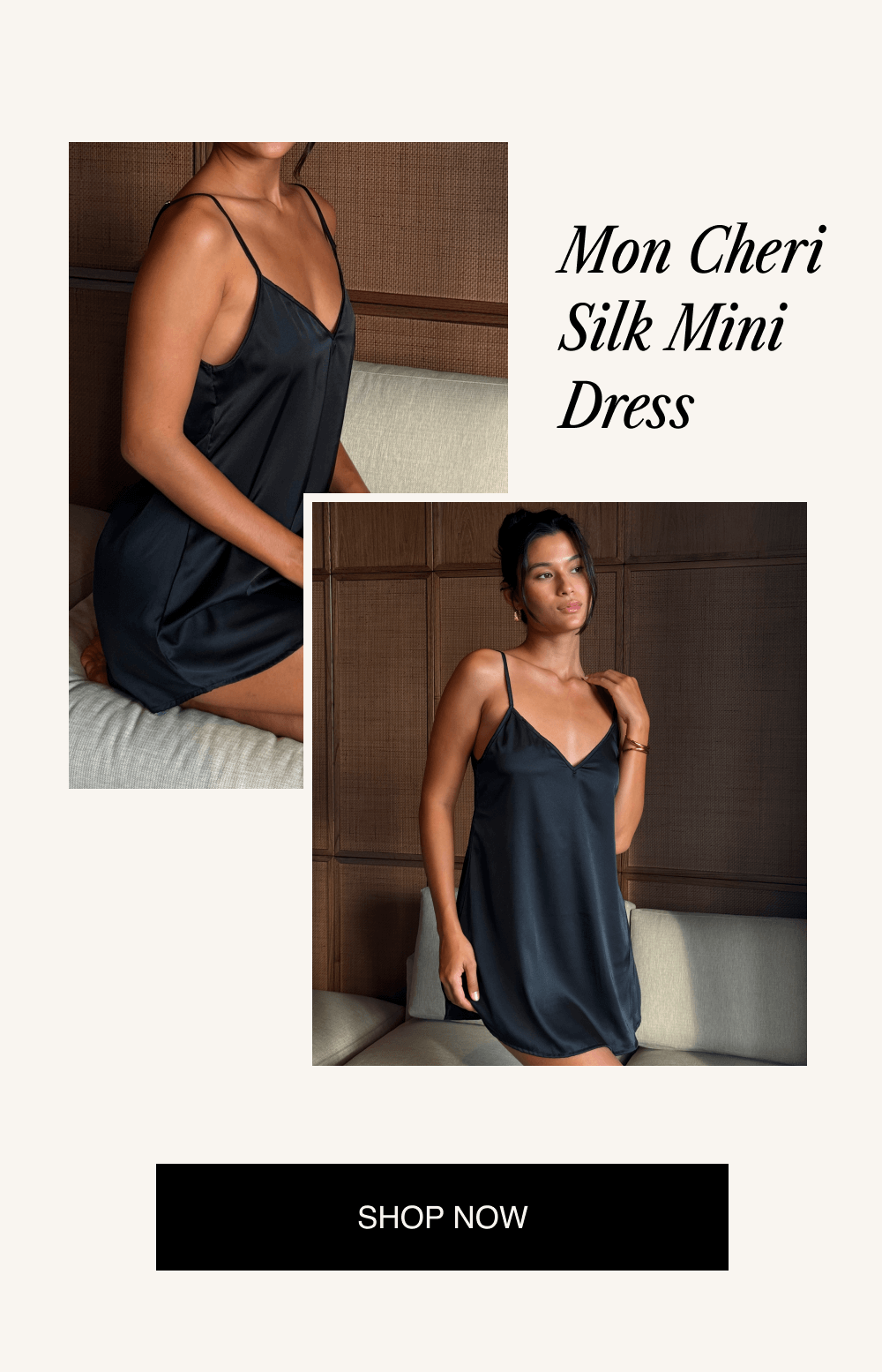 Mon Cheri Silk Mini Dress [ SHOP NOW ]