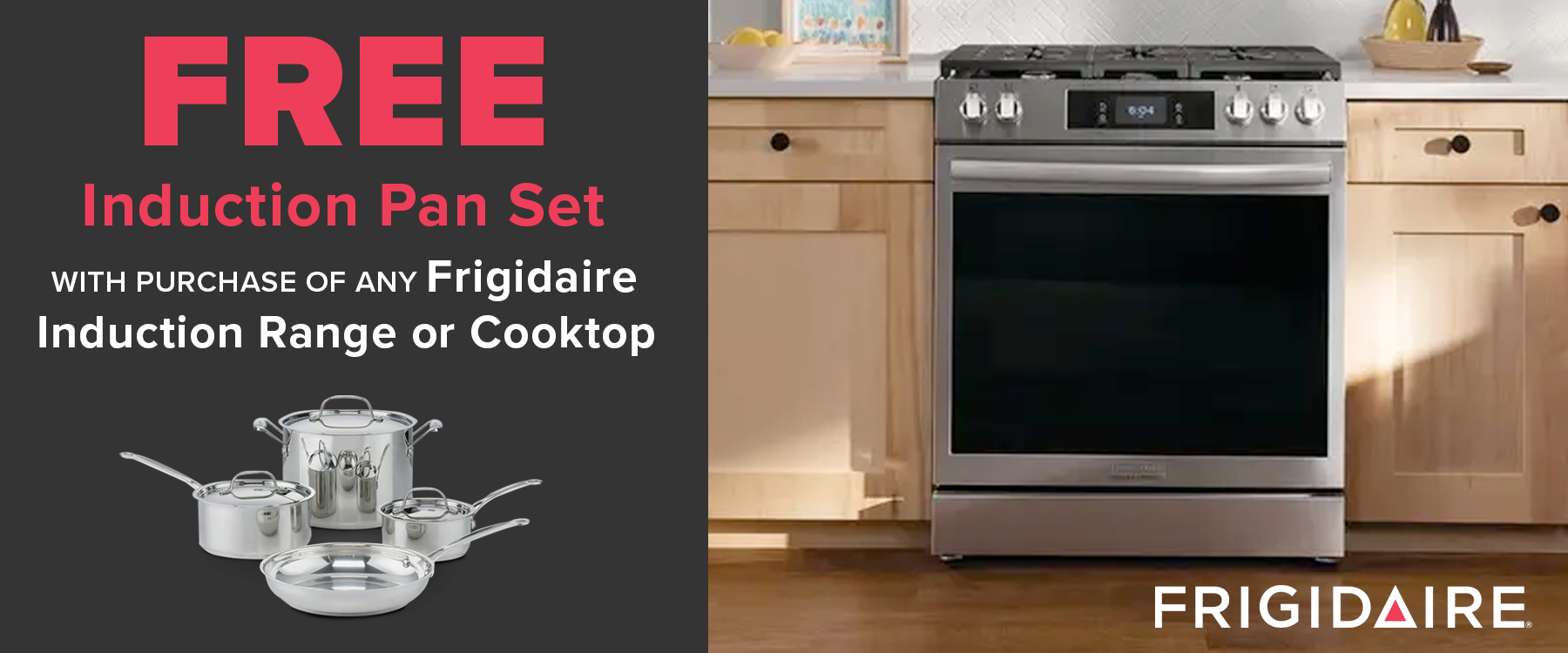 Free Pan Set with Induction Range Stripe April 2025