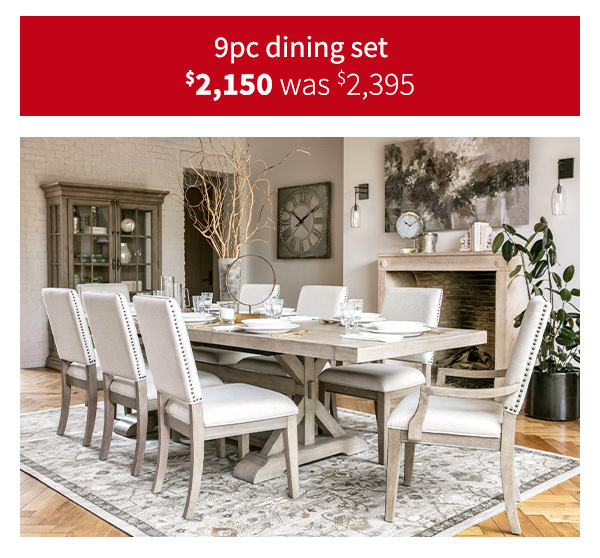 Walden 9 Piece Extension Dining Set