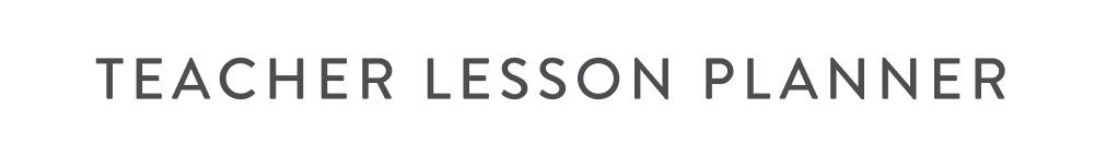 TEACHER LESSON PLANNER