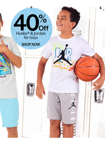 40% Off Hurley® & Jordan for boys