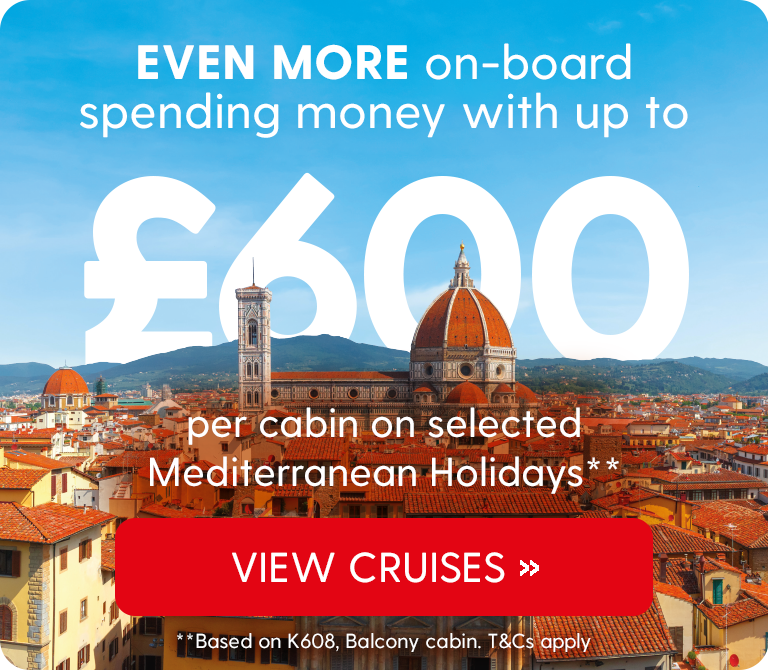 Even more on-board spending money with up to £600