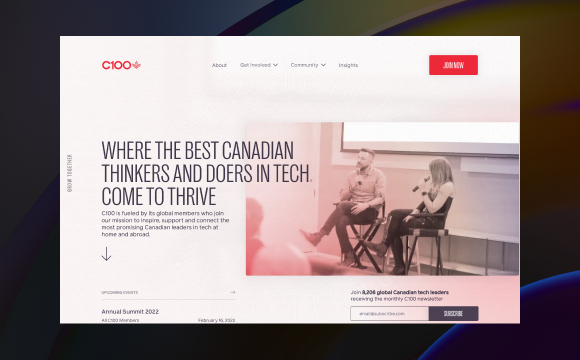 C100 homepage