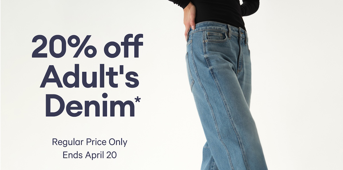 20% off Adult’s Denim
