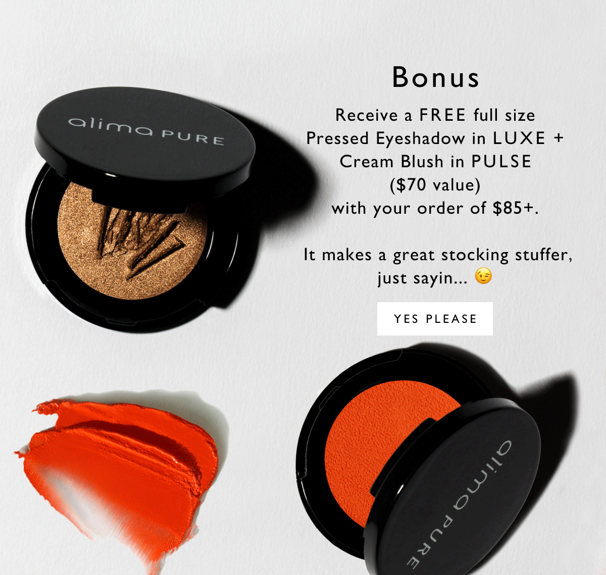 free blush and eyeshadow in every order $85+