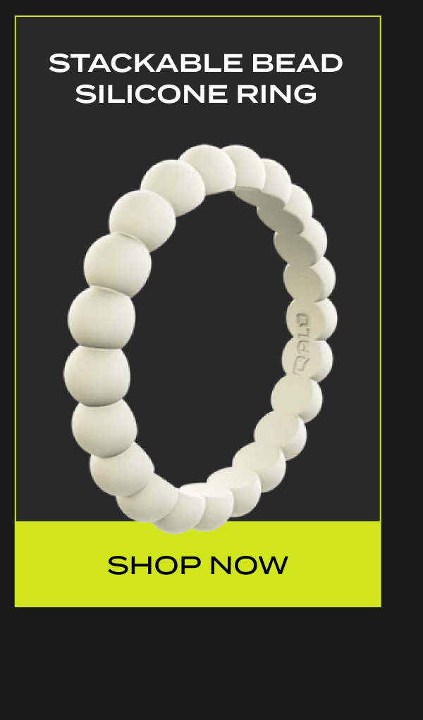 Stackable bead silicone ring