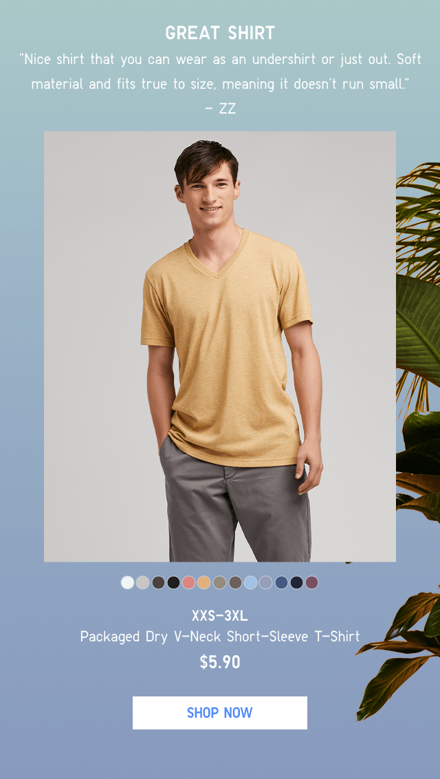 BODY7 - MEN PACKAGED DRY V-NECK SHORT-SLEEVE T-SHIRT