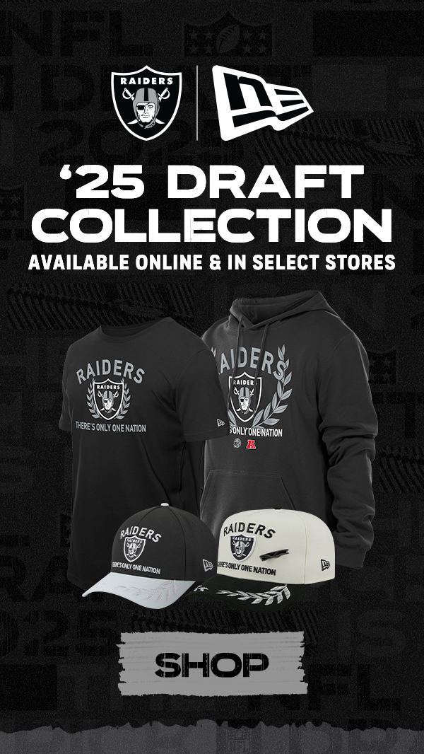 Shop the Raiders 2025 Draft Collection. Available Online & In Select Stores