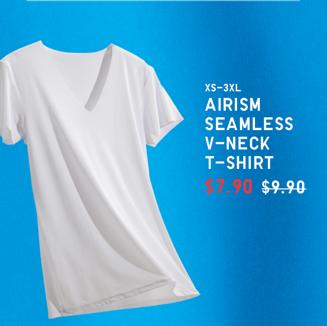 BODY4 - MEN AIRISM SEAMLESS V-NECK T-SHIRT