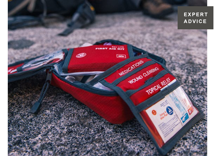 EXPERT ADVICE. First aid hiking kit