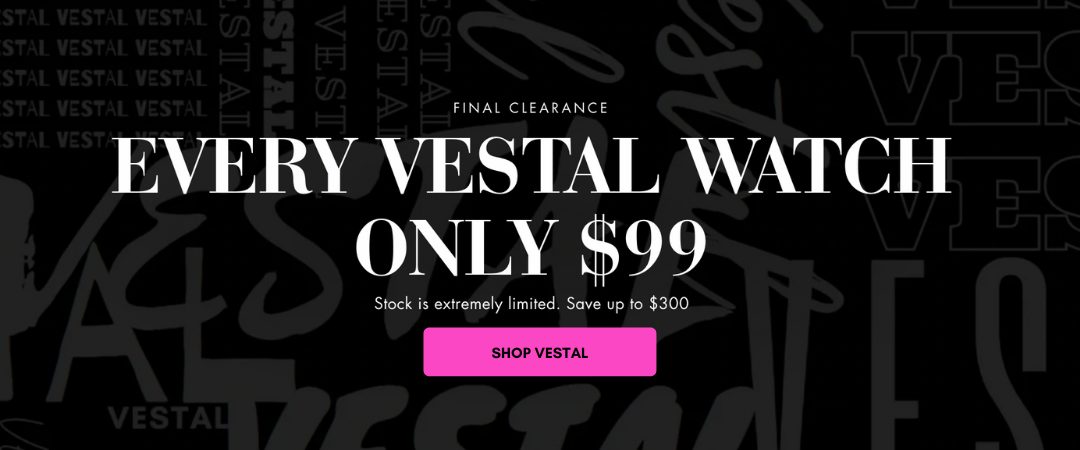 Vestal Watch Sale