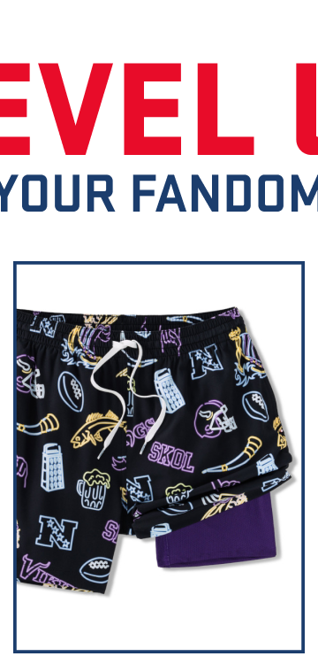 NFL Lined Classic Swim Trunk: The Neon Vikings 5.5"
