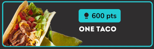 600 pts, ONE TACO