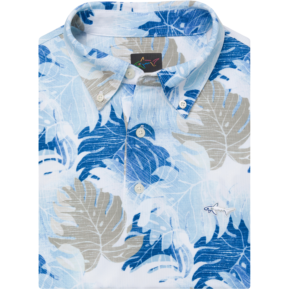 Image of Monsteras Button-Down Collar Polo
