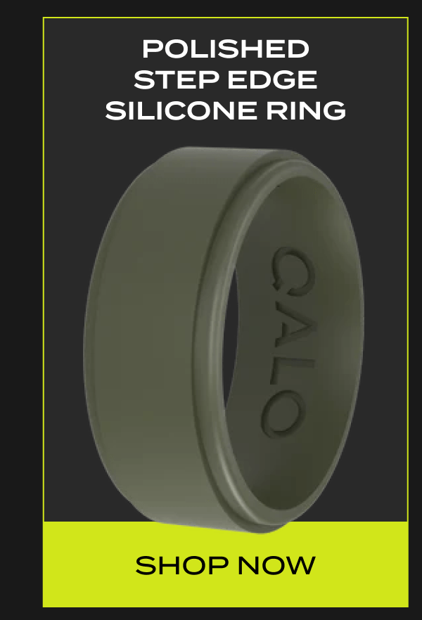 Polished step edge silicone ring | Shop now