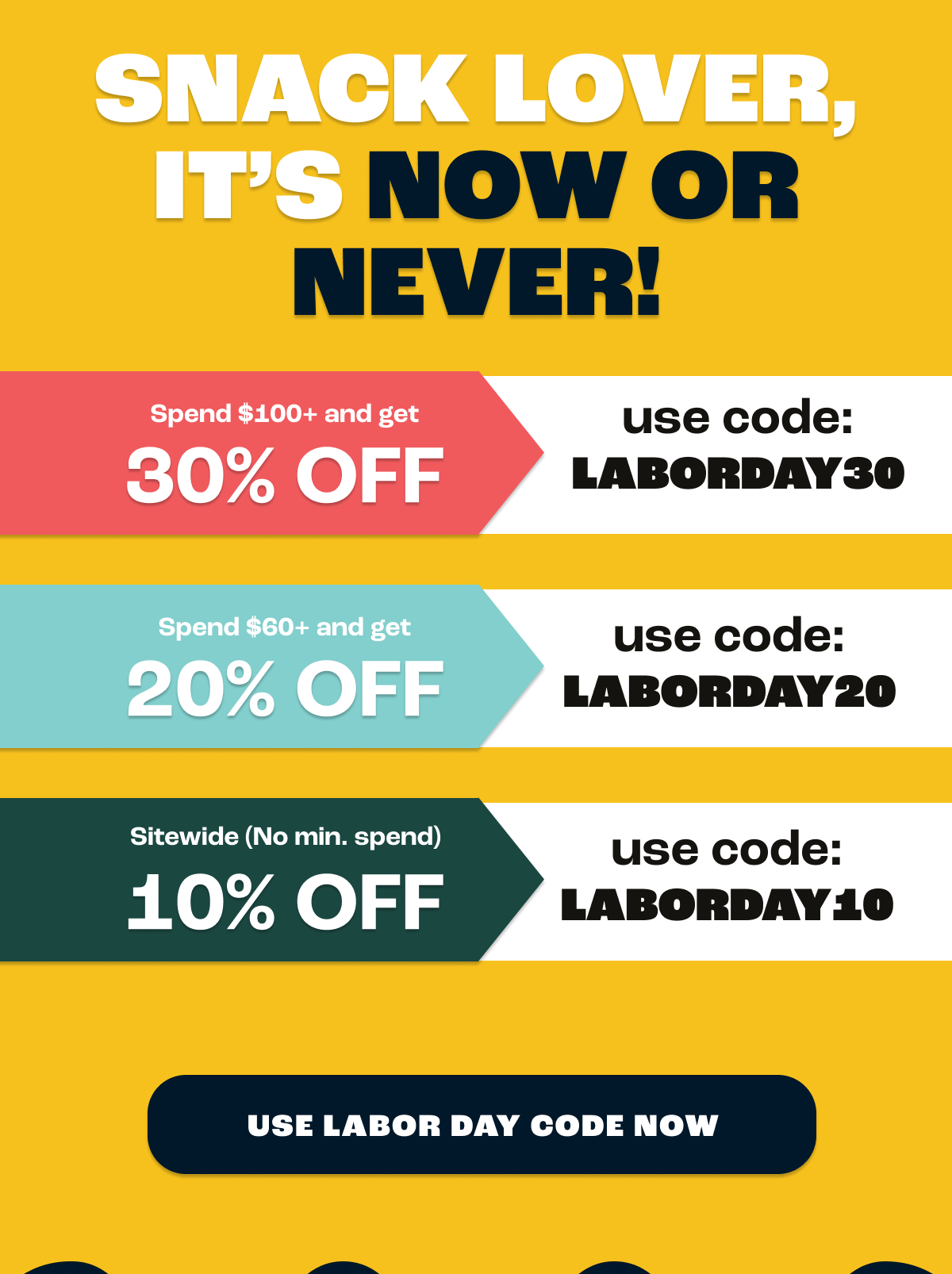 USE LABOR DAY CODE NOW