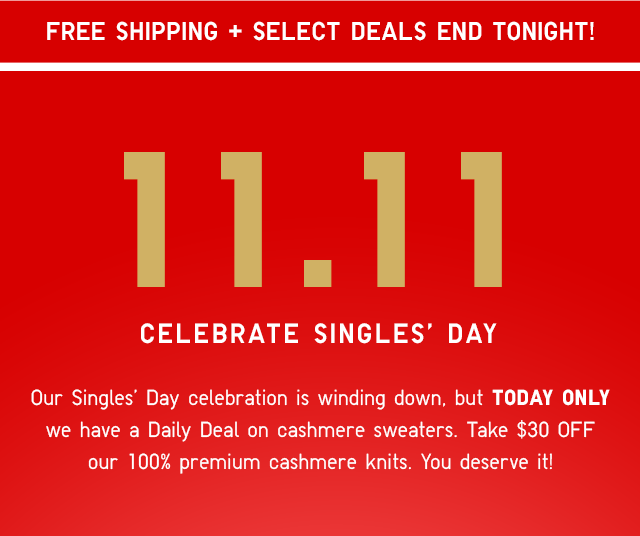 HEADER - 11/11 CELEBRATE SINGLES' DAY