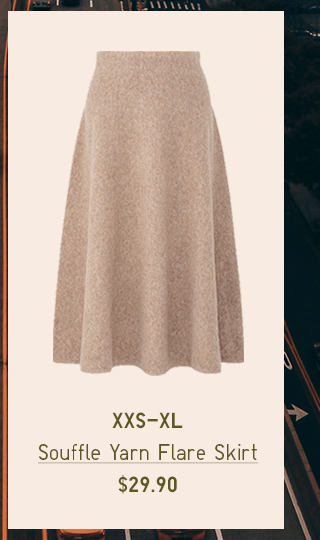 BODY1 PDP2 - WOMEN SOUFFLE YARN FLARE SKIRT