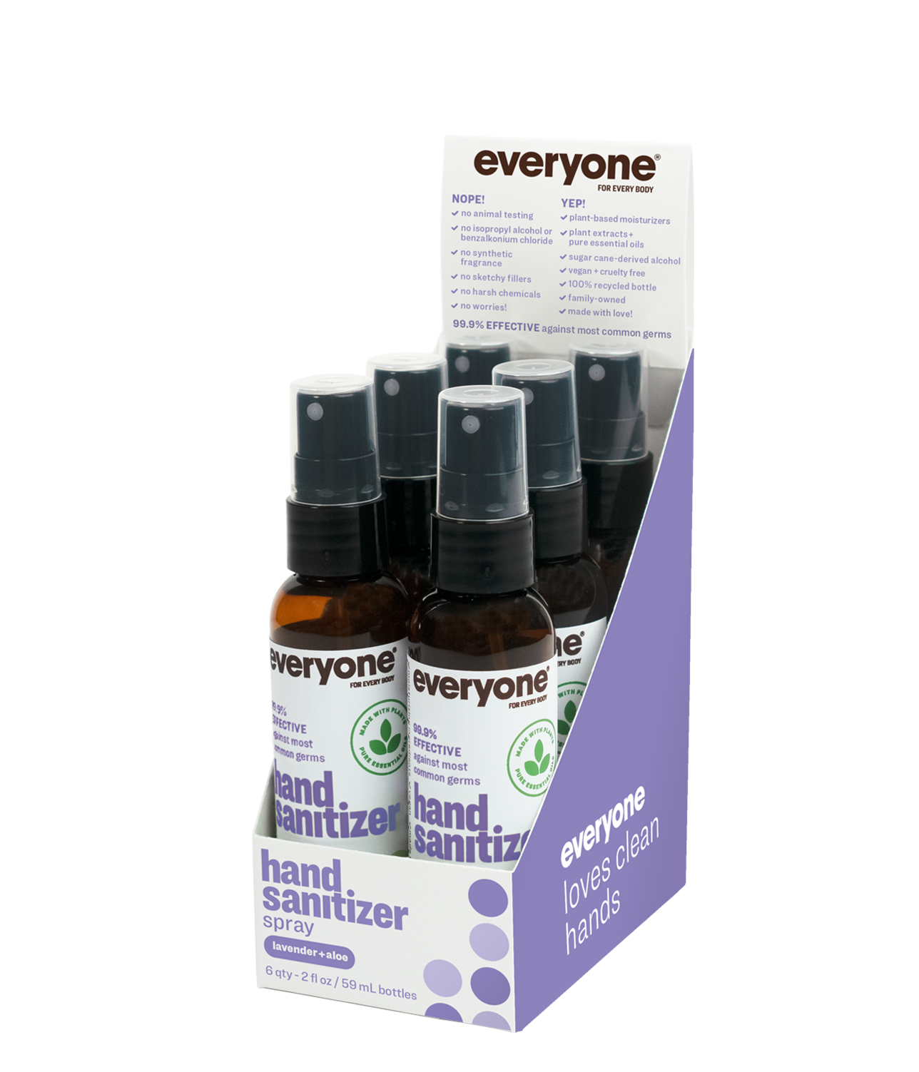 Image of 6 Pack Lavender + Aloe Hand Sanitizer Spray