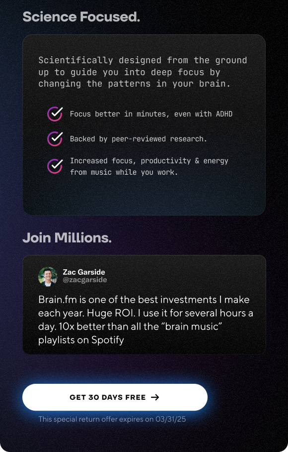 Get 30 Days Free!
