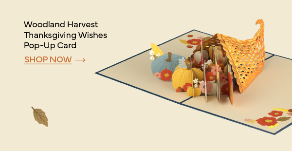 Woodland Harvest Thanksgiving Pop-Up Card