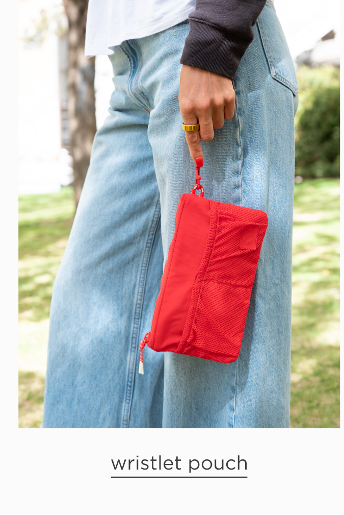 Cherry wristlet pouch