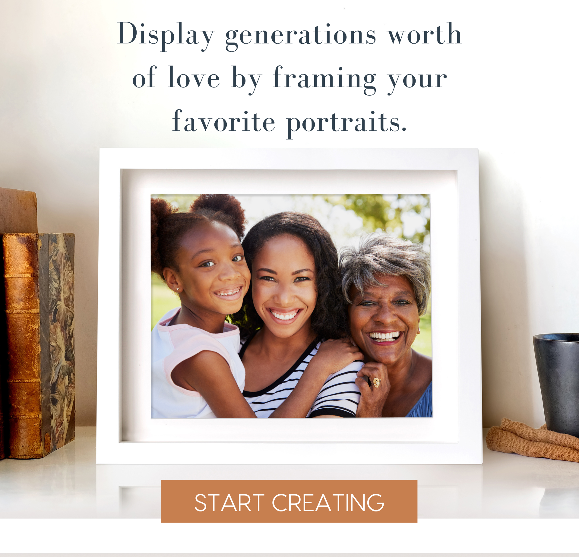 Hi! If you’re seeing this, it means our email isn’t loading on your device. You can still click here to start creating a framed portrait.