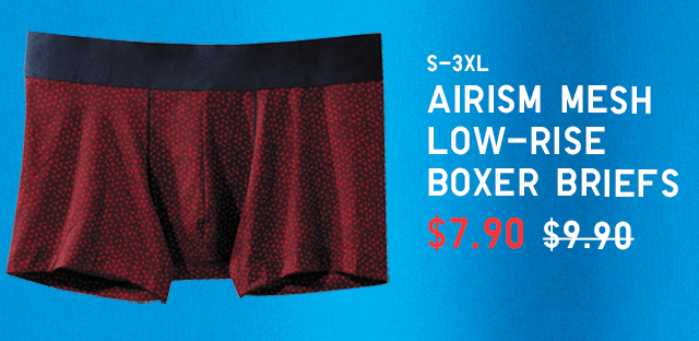 BODY6 - MEN AIRISM MESH LOW-RISE BOXER BRIEFS