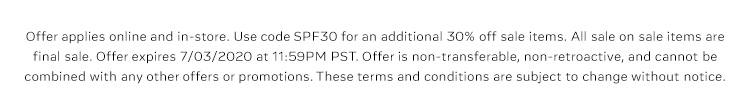 Sale Terms