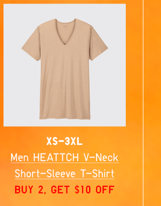 BODY4 PDP4 - MEN HEATTECH V-NECK SHORT-SLEEVE T-SHIRT
