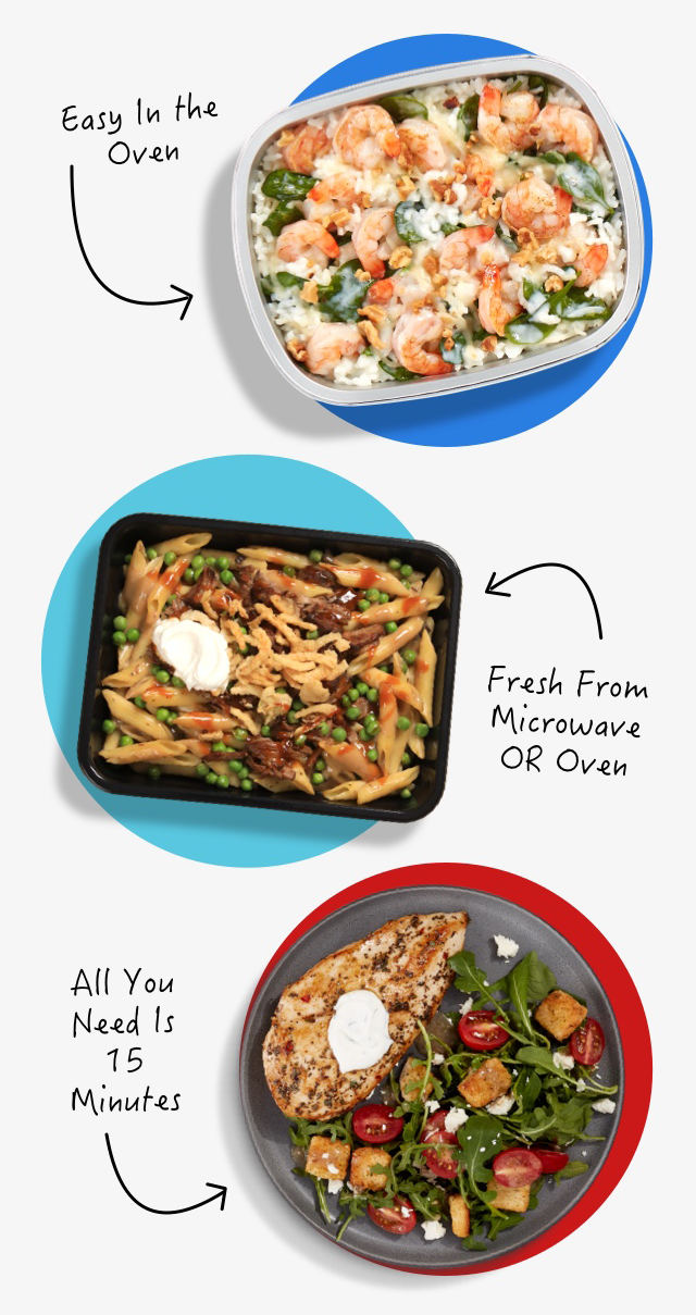 Easy in the oven. Fresh from the microwave OR oven. All you need is 15 minutes!
