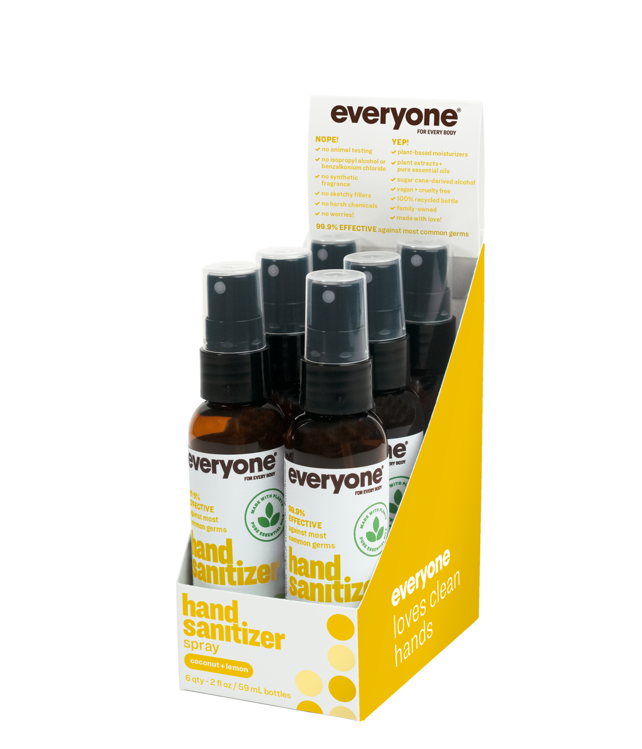 Image of 6 Pack Coconut + Lemon Hand Sanitizer Spray