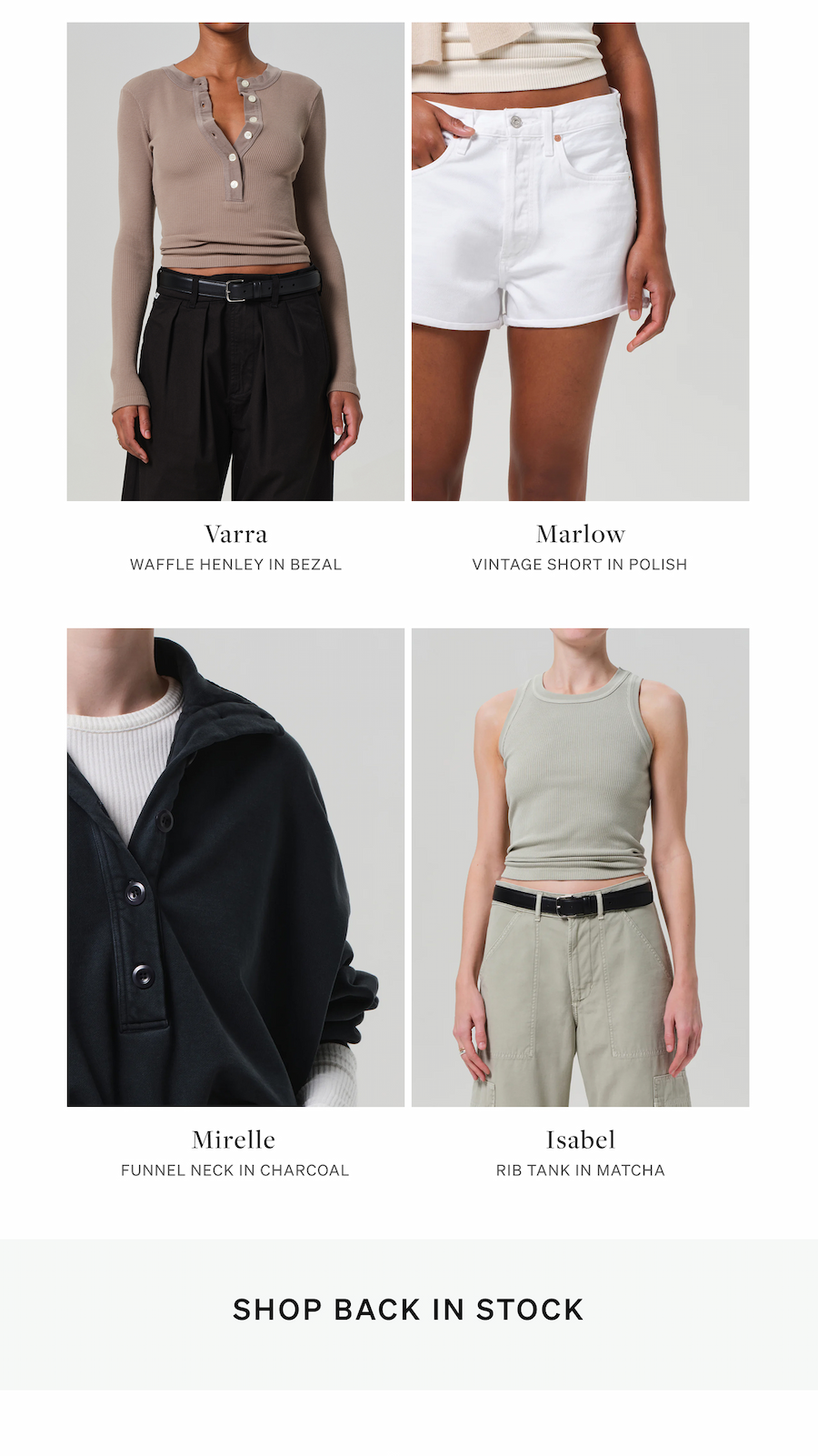 Shop Back in Stock