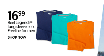 16.99 Reel Legends® long sleeve solid Freeline for men