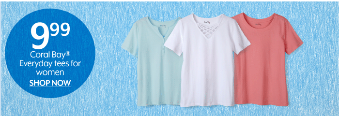 9.99 Coral Bay® Everyday tees for women