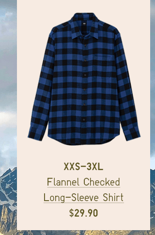 BODY2 PDP1 - MEN FLANNEL CHECKED LONG-SLEEVE SHIRT