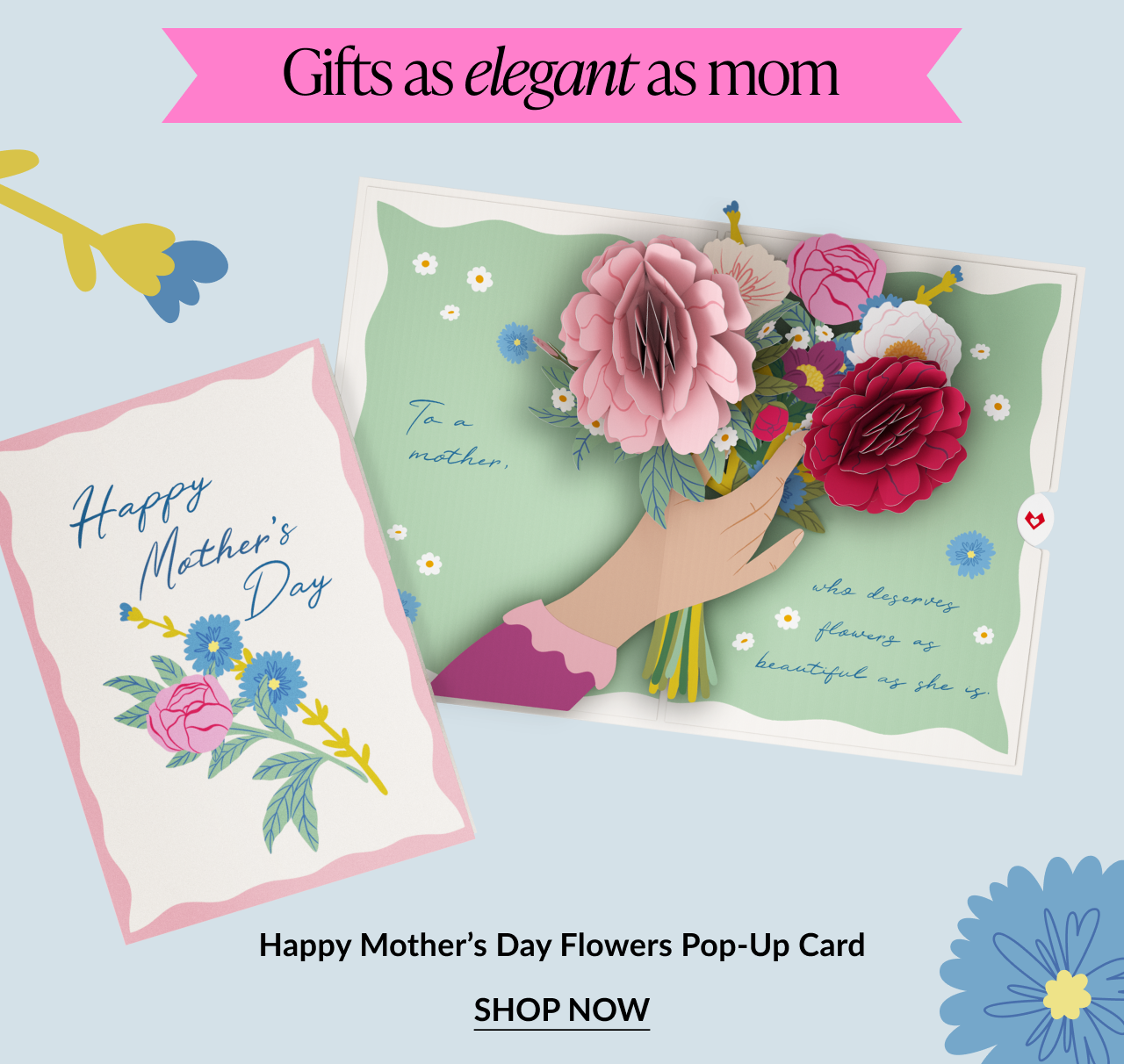Happy Mother's Day flower pop-up card.