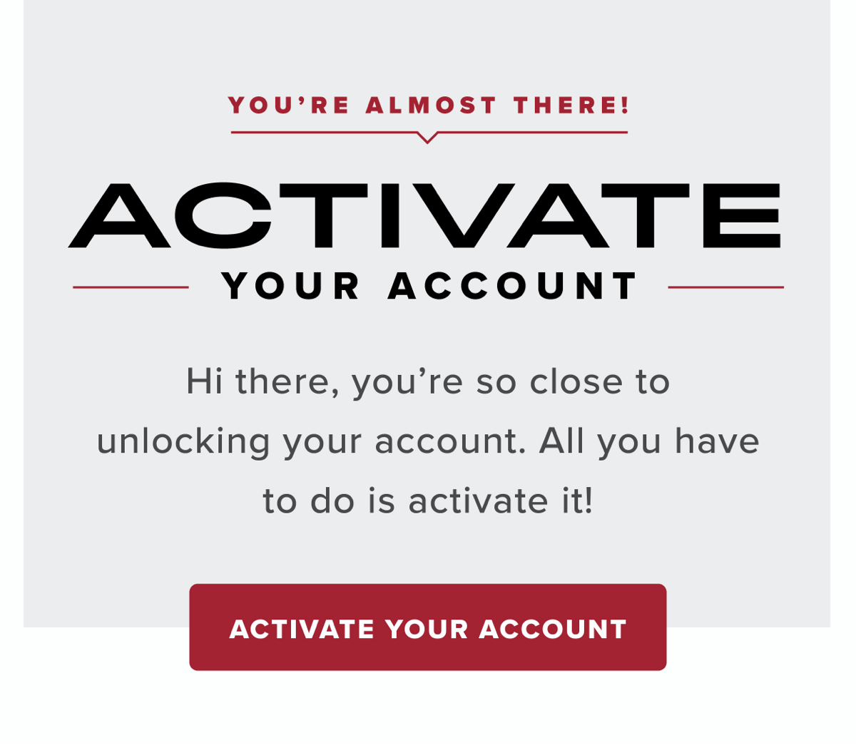 Activate Your Account