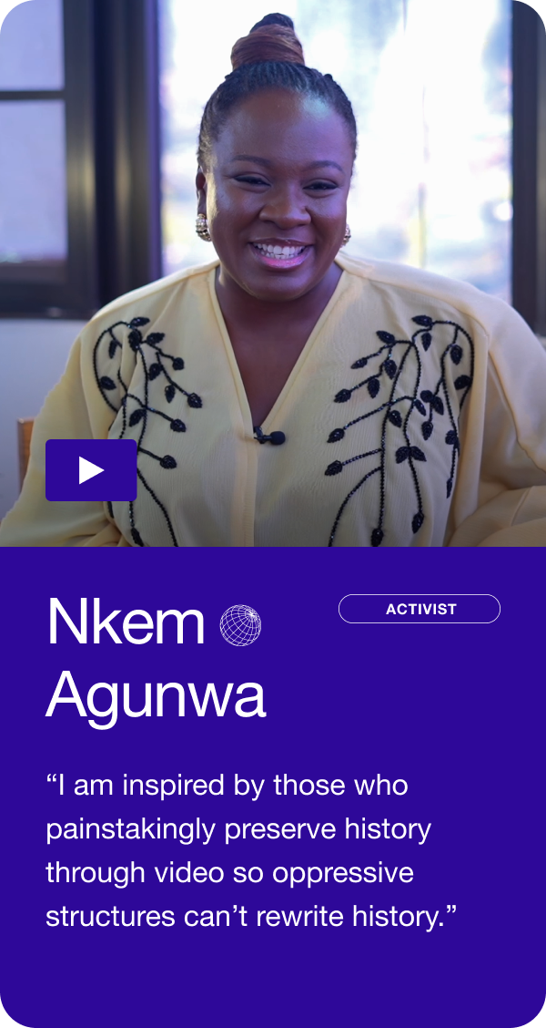 Nkem Agunwa - “My mission for next year is really to keep pushing myself creatively. I don’t just want to tell cool stories, I want to tell stories that matter.” Jump to this answer ->