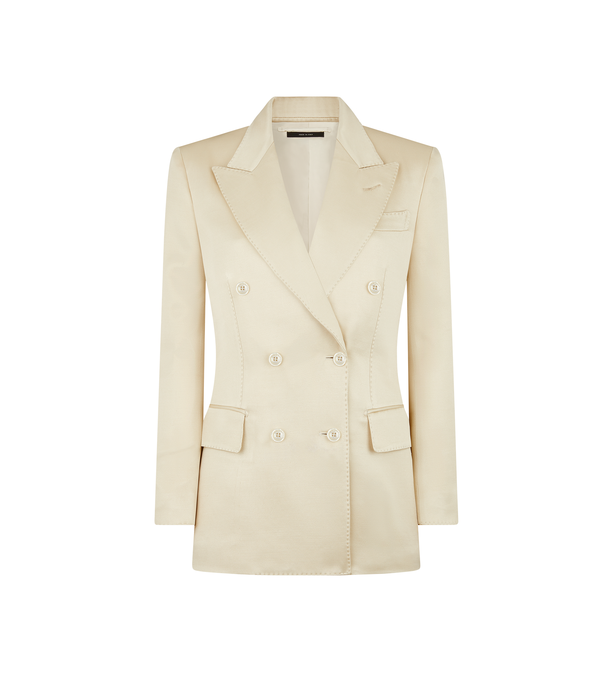SILK AND WOOL TWILL "WALLIS" DOUBLE BREASTED JACKET