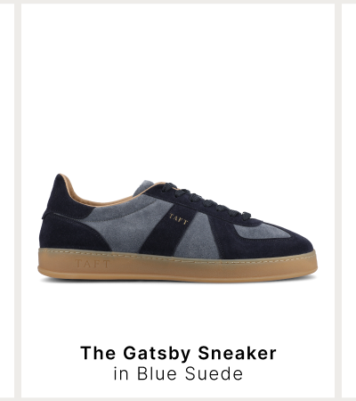 The Gatsby Sneaker in Blue Suede