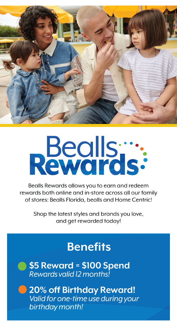 Bealls rewards - Earn and redeem rewards in-store and online
